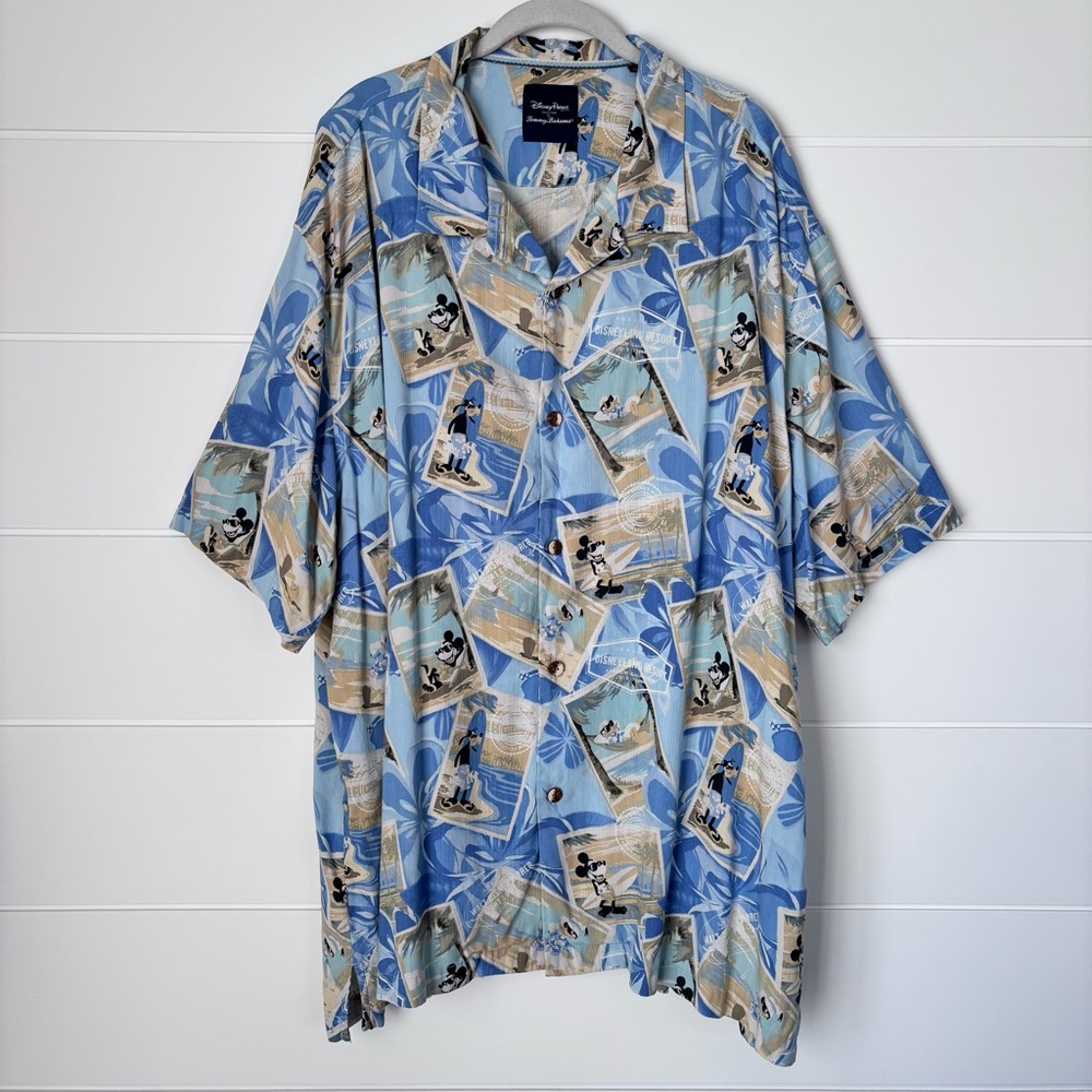 Disney by Tommy Bahama Hawaiin Camp Mickey Mouse and Friends Silk Shirt 3XL - Picture 16 of 16